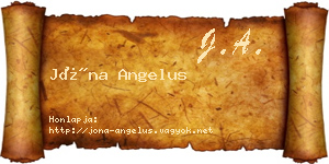 Jóna Angelus névjegykártya
